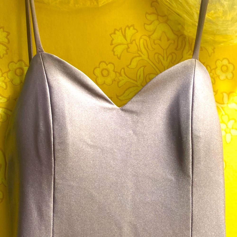 Lilac Long dress with sweetheart neckline